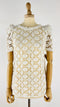 Top in pizzo bianco