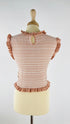Top in cotone con ruches