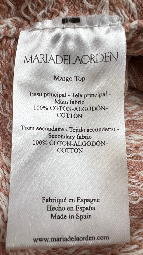 Top in cotone con ruches