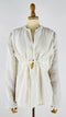 Blusa in lino bianco