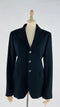 Blazer nero microcostine