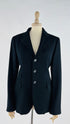 Blazer nero microcostine