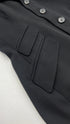 Blazer nero microcostine