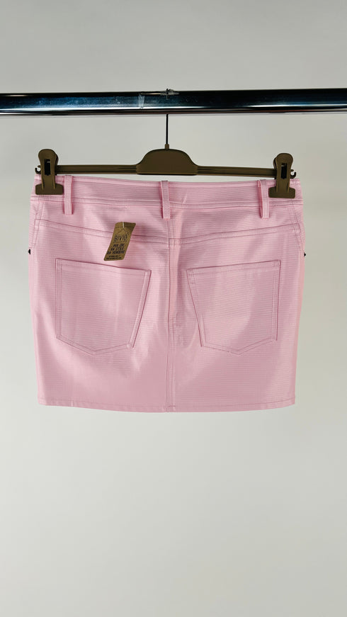 Minigonna ecopelle con cartellino