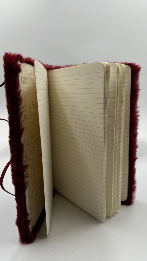 Notebook in faux fur