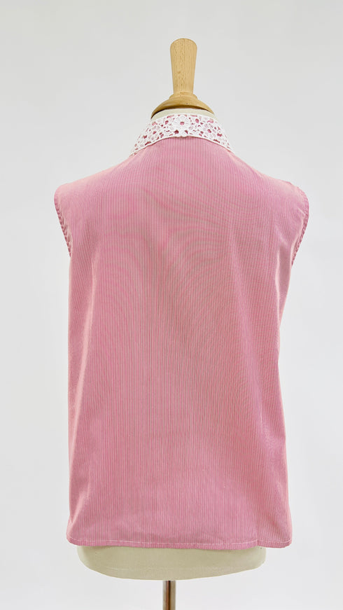 Camicia smanicata a righe