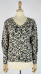 Maglia a V animalier