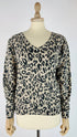 Maglia a V animalier