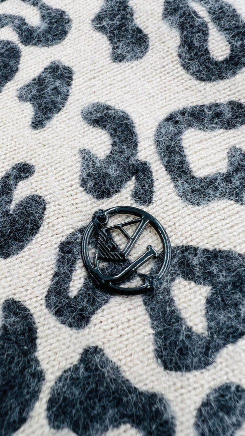 Maglia a V animalier