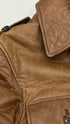 Giacca in pelle marrone