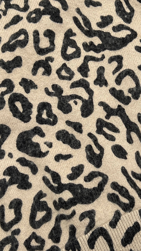 Maglia a V animalier