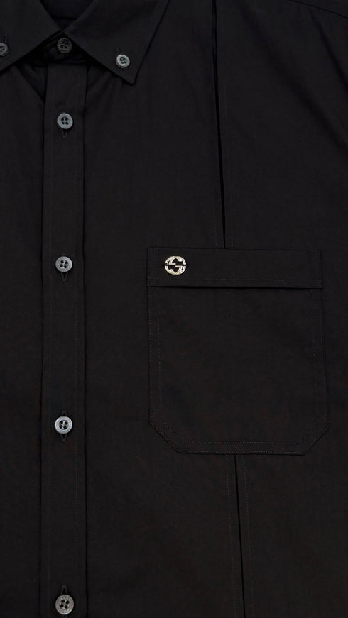 Camicia nera placca GG