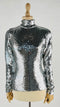 Lupetto pailettes argento