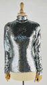 Lupetto pailettes argento
