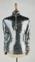 Lupetto pailettes argento