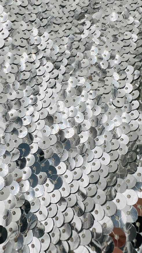 Lupetto pailettes argento
