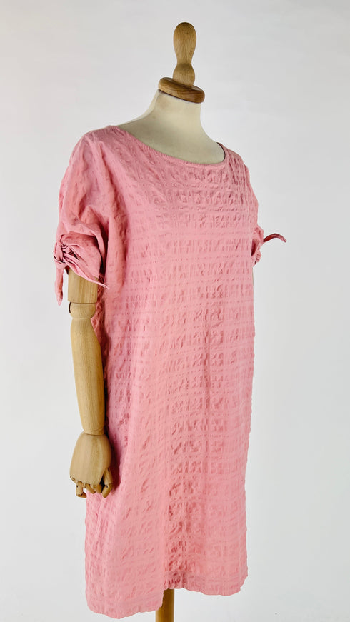 Abito midi tunica texture quadri