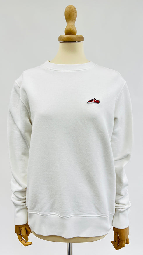 Felpa girocollo con patch