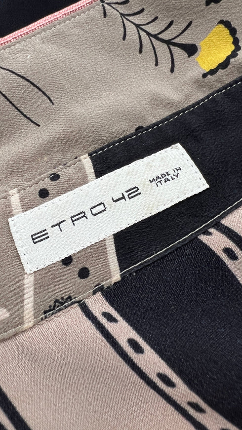 Camicia lunga in seta stampata