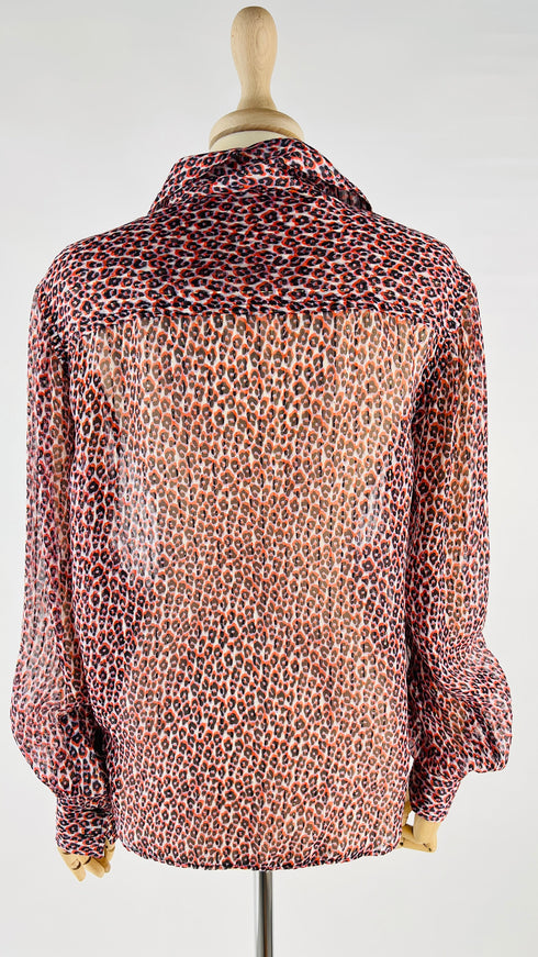 Blusa in seta con lurex