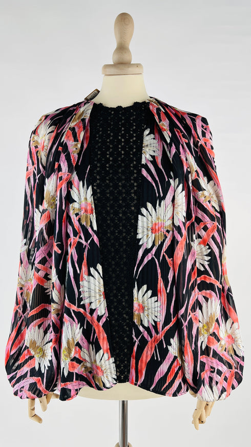 Blusa in seta con pizzo