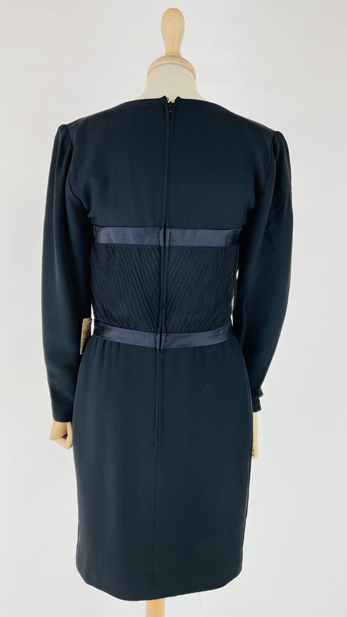 Abito midi vintage inserti satin