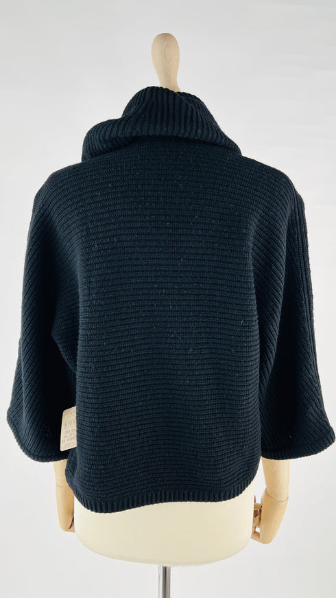 Cardigan corto sciallato