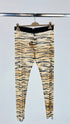 Leggings sheer animalier con cartellino