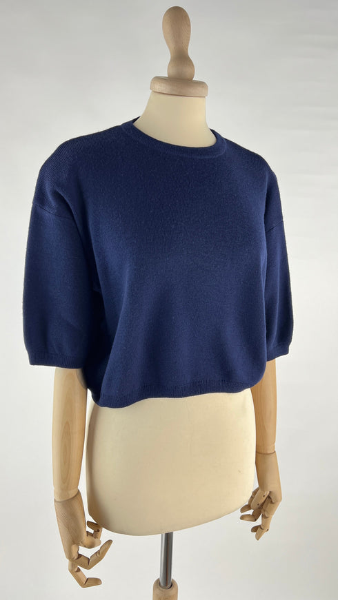 Maglia boxy blu
