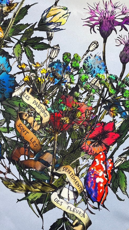 Foulard quadrato fiori