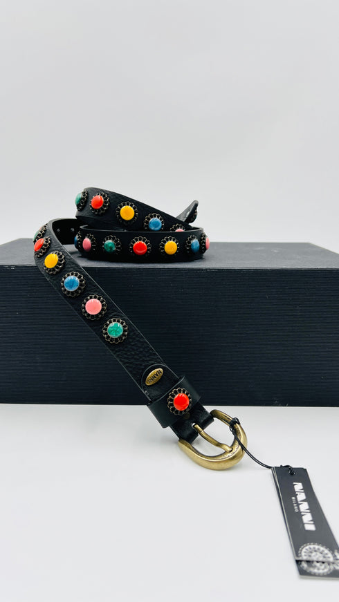 Cintura a fiori con cartellino