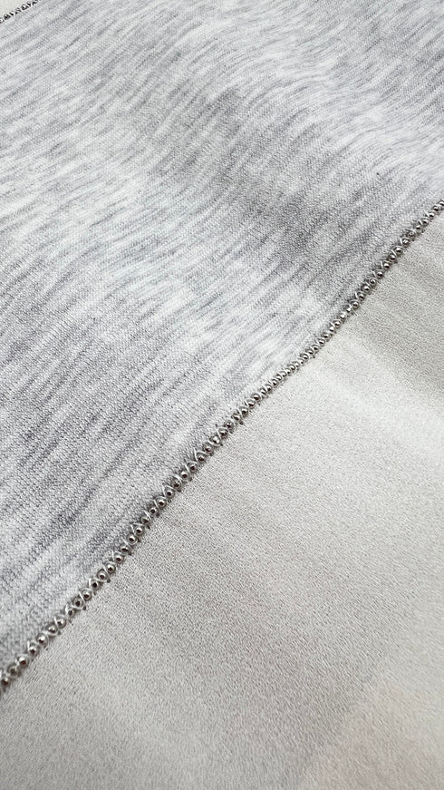 Maglia inserti seta e strass