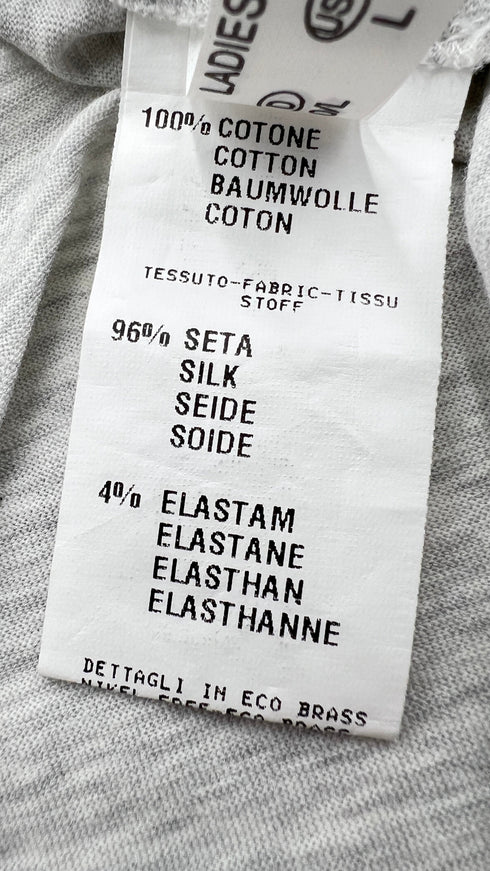 Maglia inserti seta e strass