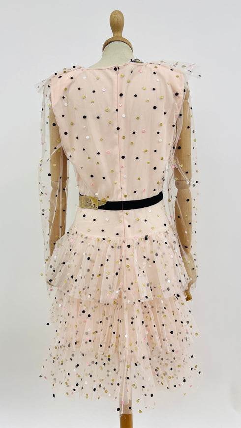 Abito tulle pois con cartellino