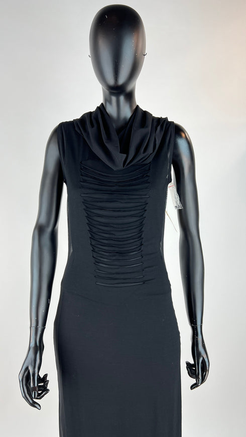 Abito lungo nero con cartellino