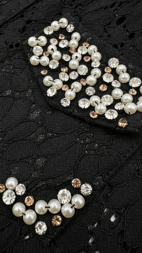 Camicia pizzo e perline