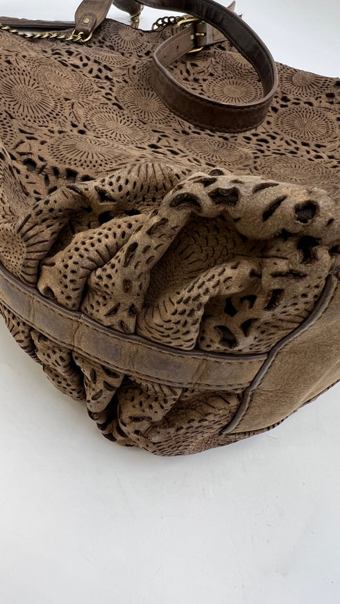 Borsa a spalla traforata