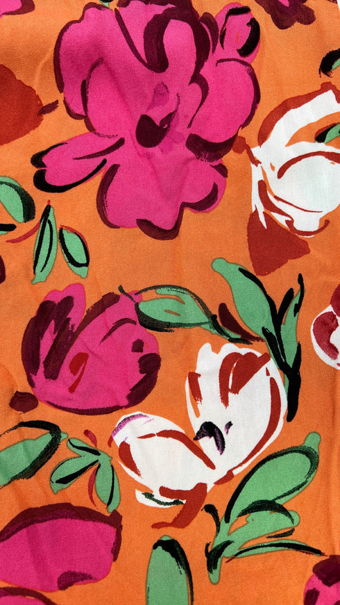 Abito corto macro fiori