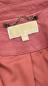 Chiodo in pelle rosa
