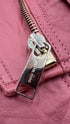 Chiodo in pelle rosa