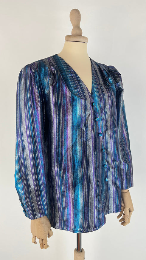 Camicia righe lurex