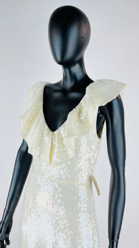 Abito lungo paillettato