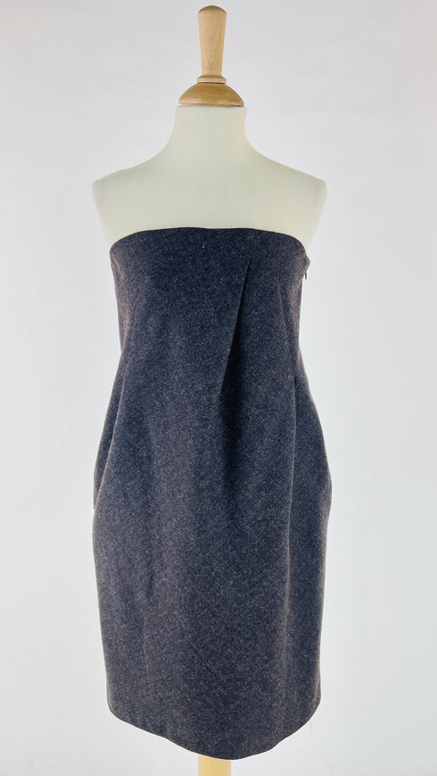 Abito tubino fantasia quadri obliqua