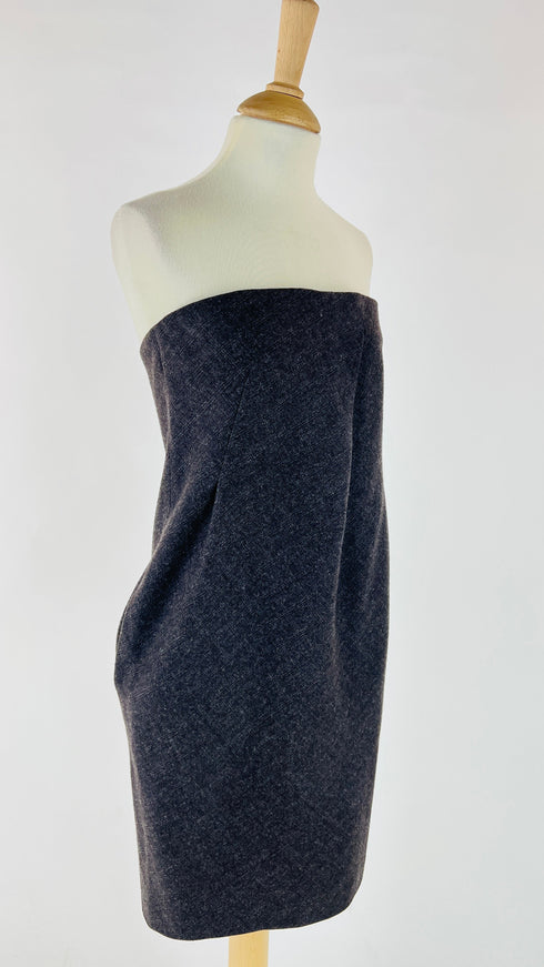 Abito tubino fantasia quadri obliqua