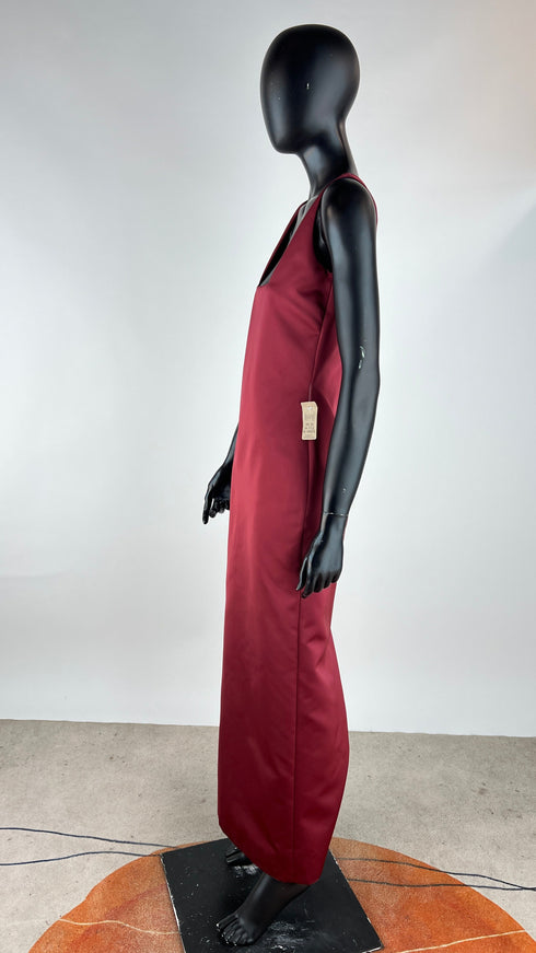 Abito lungo scollo quadrato