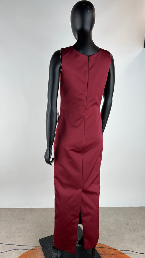 Abito lungo scollo quadrato