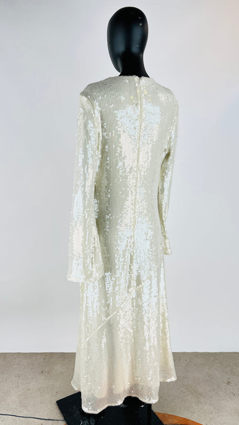 Abito lungo paillettes con cartellino