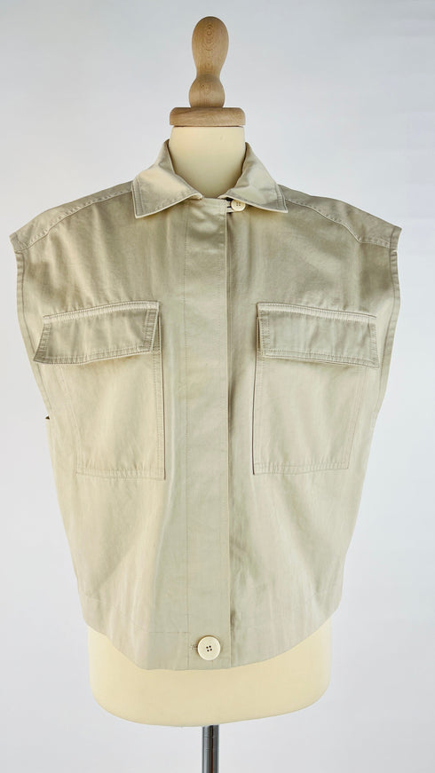 Gilet boxy in cotone