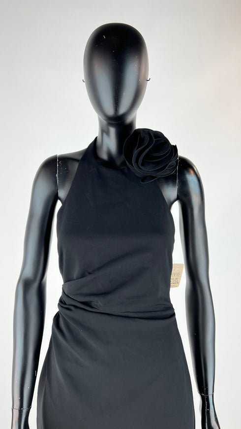 Abito lungo scollo all'americana