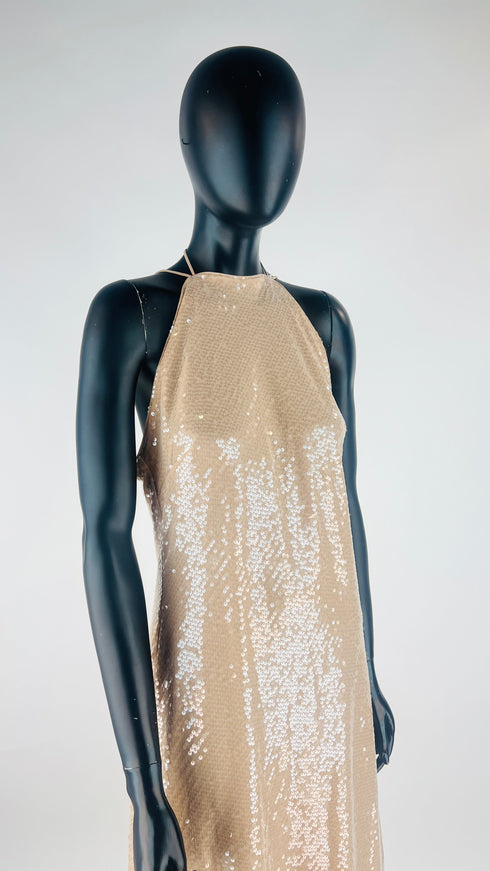 Abito lungo con paillettes